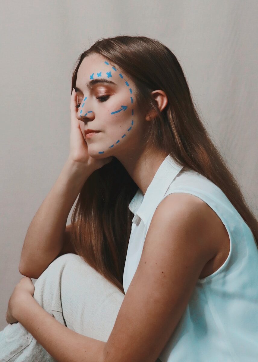 woman considering a facelift