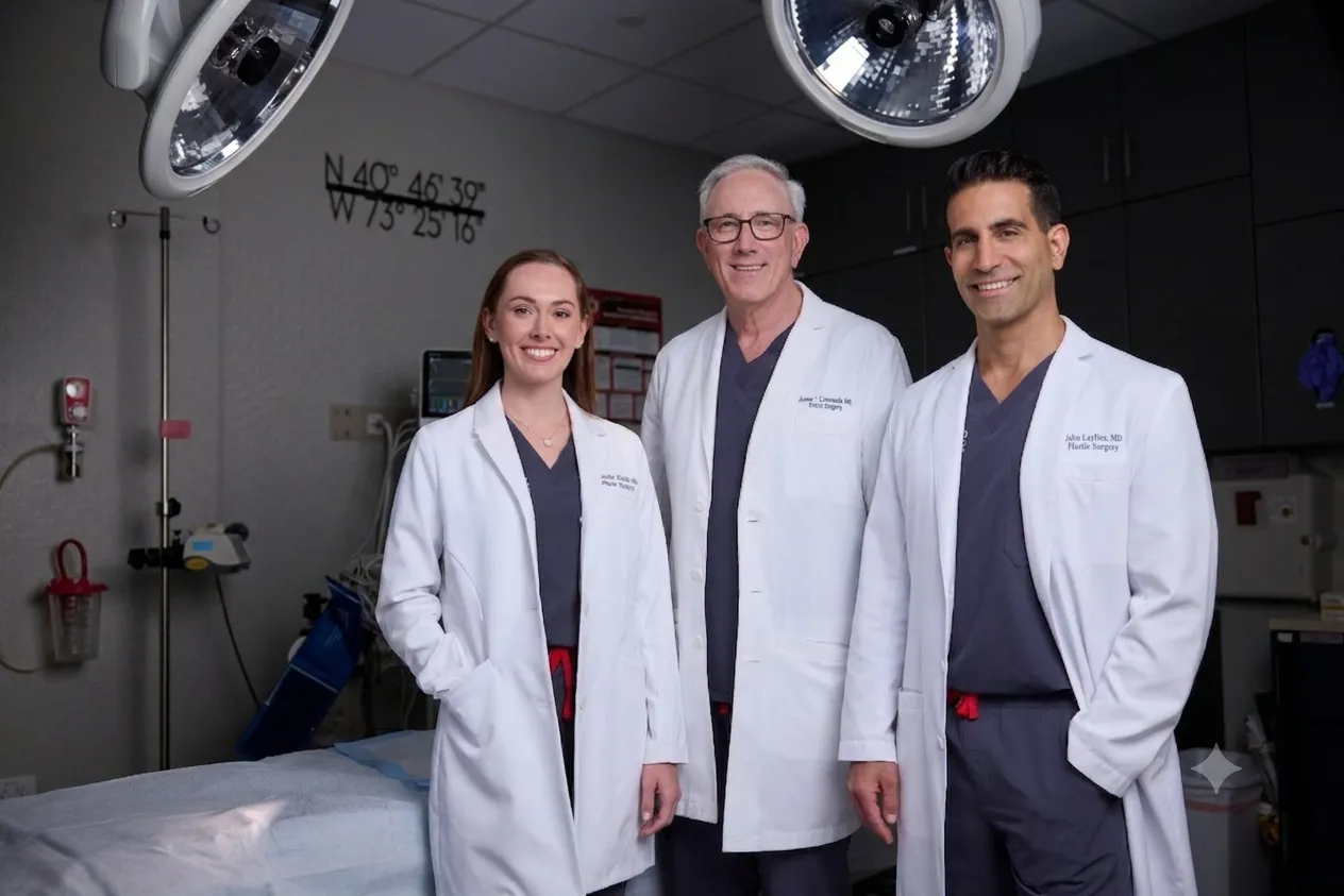 NSCS-Doctor-Group-Walsh-Romanelli-Layliev Drs. Amanda Walsh, James Romanelli, and John Layliev of North Shore Cosmetic Surgery