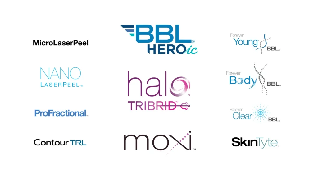 Which laser is right for me? All 12 laser and light treatment logos